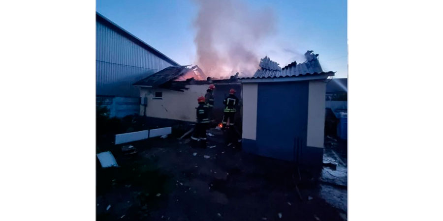 Пожежа на базі ОПС у Черкасах