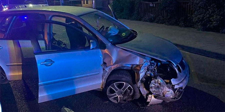 Volkswagen Polo після ДТП у Черкасах