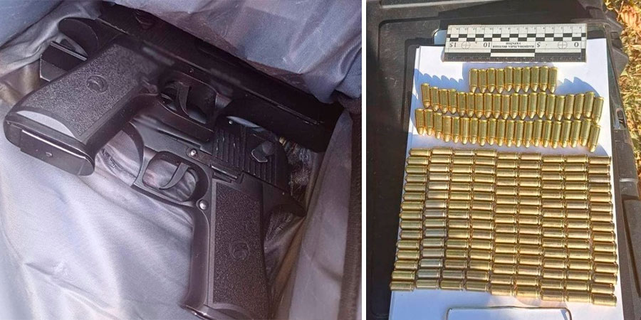 Вилучена зброя та нобої у чоловіка із села Голяки