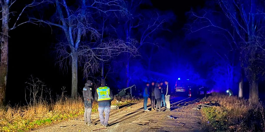 Місце ДТП біля села Шабастівка