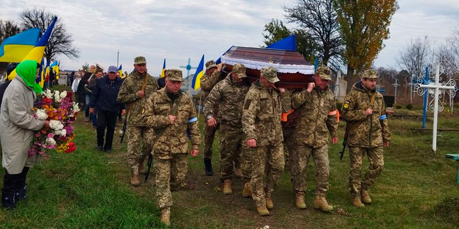 Поховання Максима Павлова у селі Великі Канівці