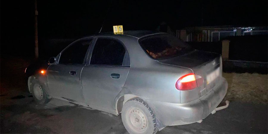 Daewoo Lanos після наїзду на пішохода у селі Юрківка