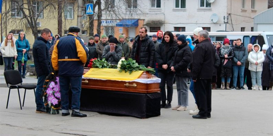 Прощання із загиблим Петром Ковалем