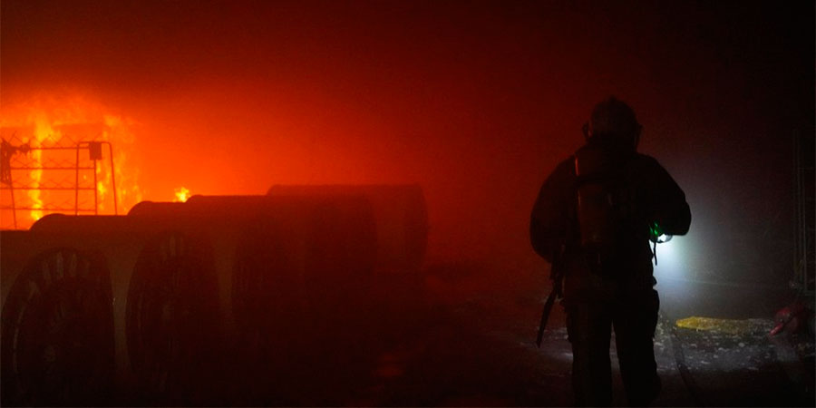 Пожежа на підприємстві у Черкасах на вулиці В'ячеслава Чорновола