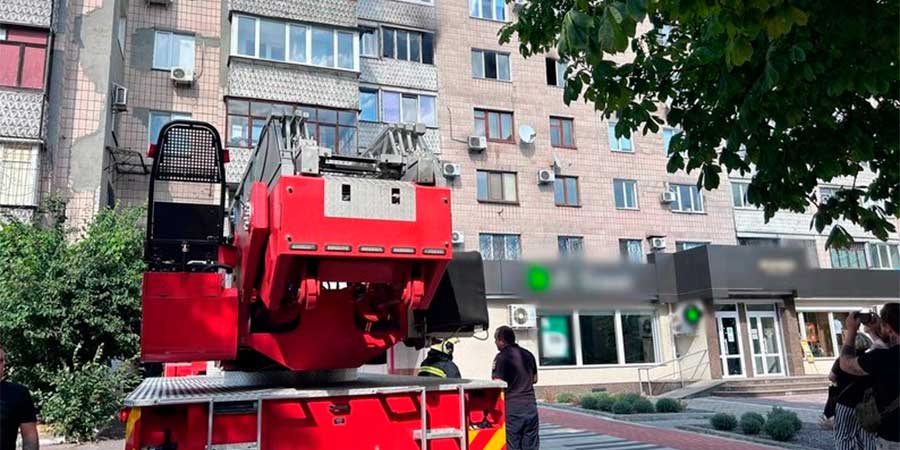 Пожежа у будинку на бульварі Шевченка