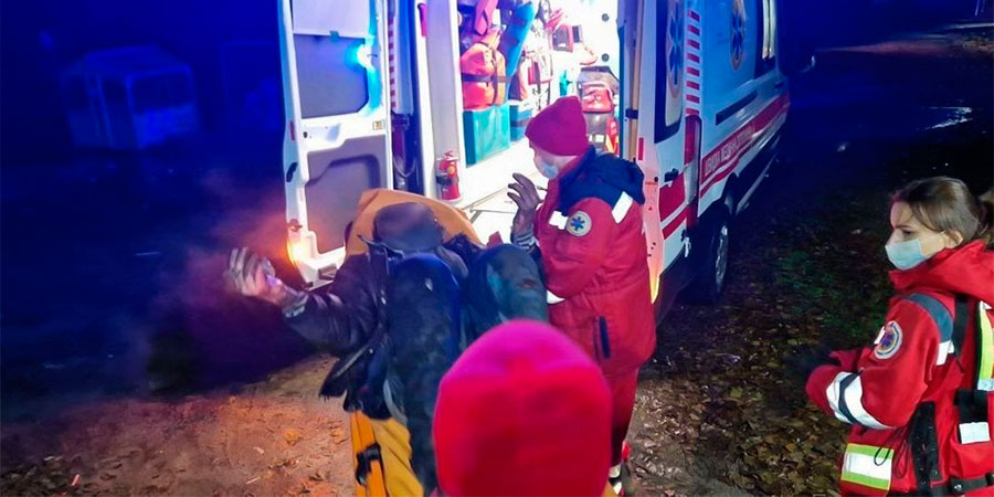 Врятований із пожежі чоловік