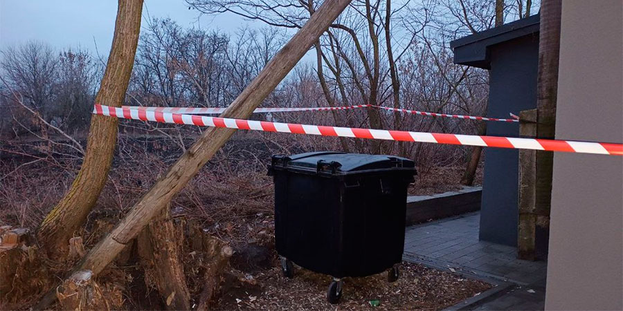 Місце вбивства немовляти у селі Білоусівка
