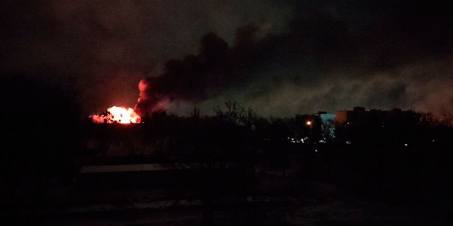 Пожежа на підприємстві у Черкасах у результаті влучання БпЛА
