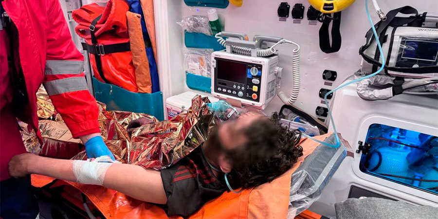 Врятований із пожежі чоловік