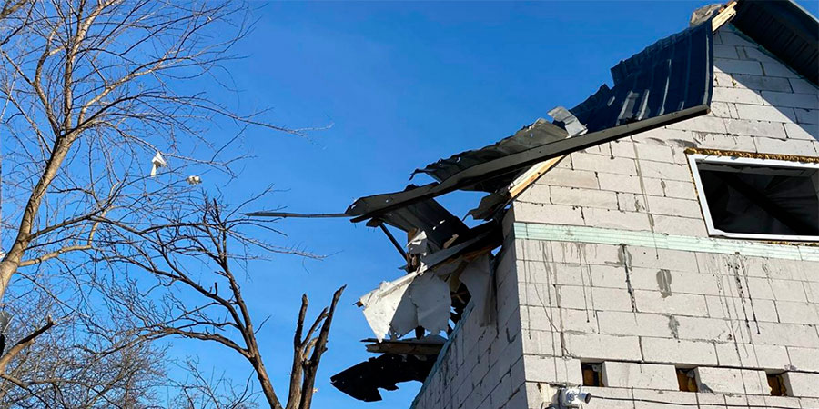 Зруйноване житло у Черкаському районі у результаті атаки дроном