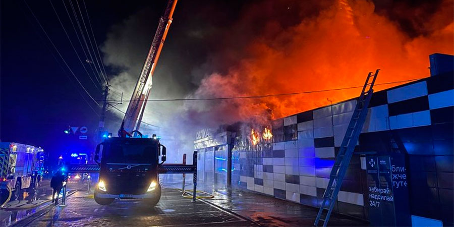 Пожежа магазину Делікат у Черкасах