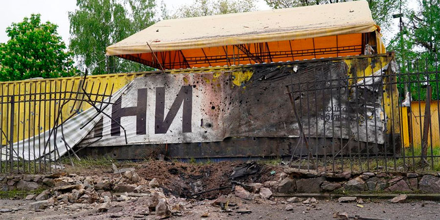 Результат падіння дрону у Черкасах