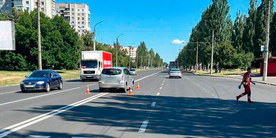 Toyota Corolla після ДТП у Черкасах