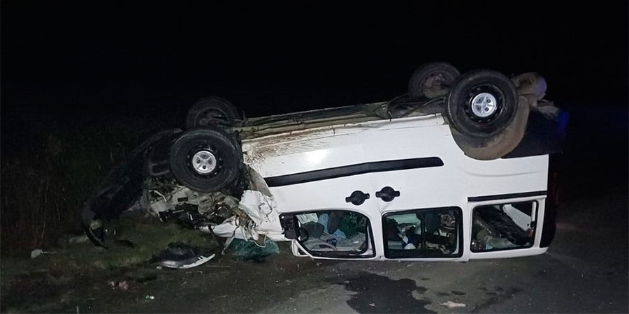 Fiat Doblo після ДТП у селі Чернявка