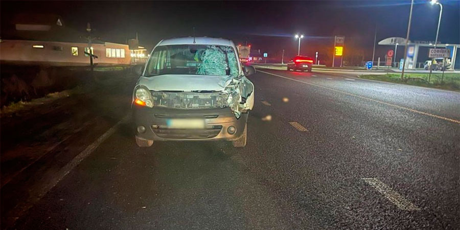 Renault Kangoo після наїзду на пішохода у селі Софіївка