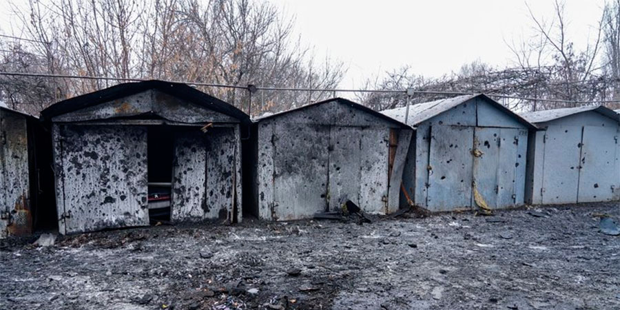 Пошкоджені гаражі у Черкасах