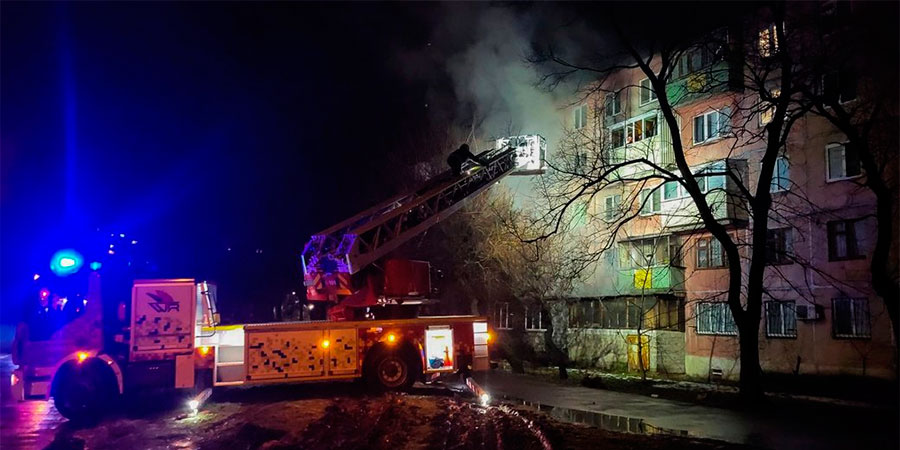 Пожежа у Черкасах на вулиці Сергія Амброса