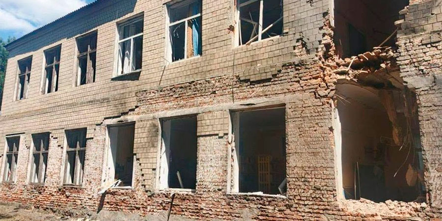 Пошкоджений ліцей у Звенигородському районі