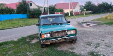 ВАЗ після ДТП у селищі Цибулів