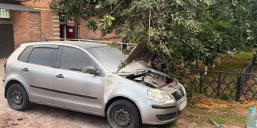 Volkswagen Polo після підпалу у Звенигородці