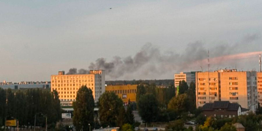 Дим від пожежі сміття у Черкасах