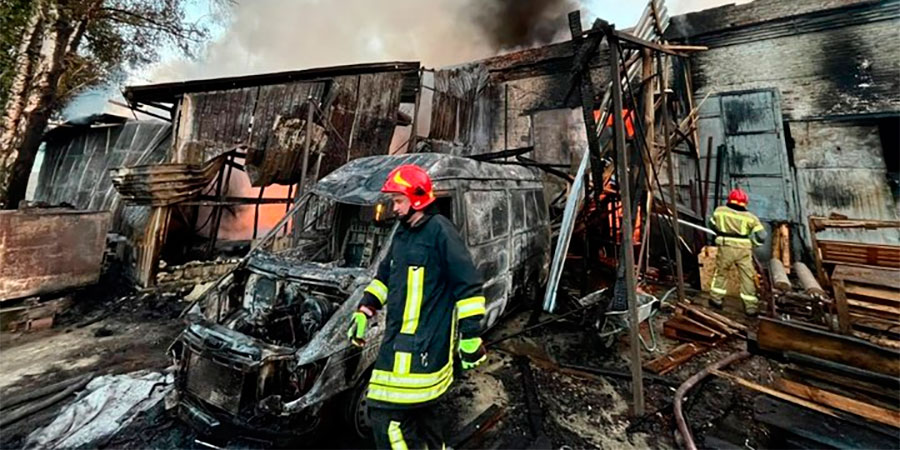 Результати пожежі від падіння БпЛА